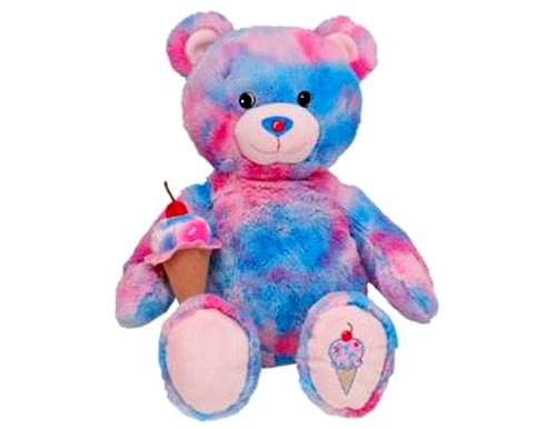 BUILD A BEAR Plush BUBBLE GUM ICE CREAM Teddy BASKIN ROBBINS Pink Blue Cherry