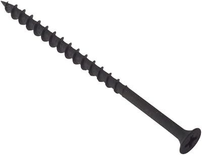 ForgeFix Drywall Screws Coarse Thread 3.5x25mm Black Phosphate Box 200
