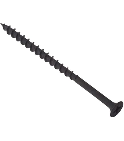 Hard-to-Find Fastener #10 X 4" Phillips Bugle Drywall Screws – Black Phosphate, 48-Piece Pack For Construction & Repairs