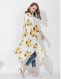 Hibluco - Kimono para mujer, diseño floral