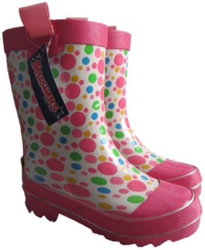 Splashers White/Pink Rain Boots