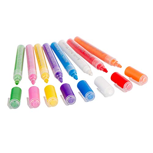 Paint Pens for Glass, Ceramic, Metal, Canvas, Rock, Wood, Stone Painting - Great for Glass Writing, Mug Design, Craft Projects - Set of 8 Colors - Medium Size Point Tip