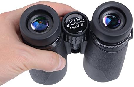 Goldwangwang 10x42 HD Professional Binoculars Waterproof Wide Field of View Outdoor Telescope for Closer Birdwatching Fully Multi-Coated BaK4, Experience Vivid Color, Black