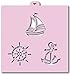 Cookie Stencil Set Sea, 6 pcs: Scales, Anchor, Algae, Waves, Marine, Starfish