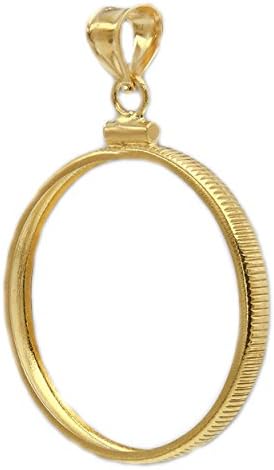 Flintski Jewlery 20 Franc Lucky Angel Rooster Coin Bezel 14k Gold Filled Frame Mount Pendant