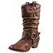 REFRESH Women Wild-02 Western Style Cowboy Boots,Tan,9