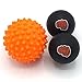 WOD Nation Massage Ball Set - 2 Solid Rubber Lacrosse Balls and 1 Trigger Point Deep Tissue Spiky Ball - Perfect for Self Myofascial Release - Includes a Convenient Travel Bag (Orange & Black)