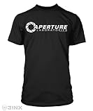 Official Licensed Portal 2 Aperture 80's Logo Men's T Shirt (xx-large)