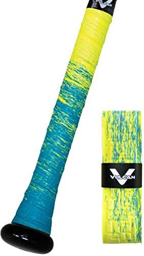 Vulcan 0.50mm Bat Grip/ Oasis 0.50mm Bat Grip, Blue & Optic Yellow