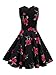 Babyonlinedress Babyonline Women's 50s V Neck Vintage Cut Out Retro Party Cocktail Swing Dresses