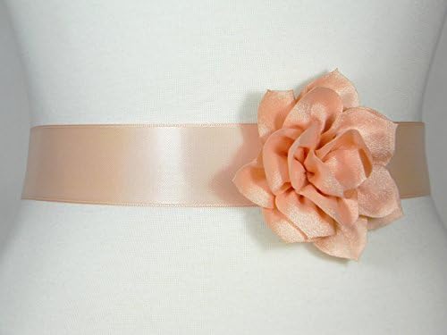 Peach Bridal Sash, Wedding Belt, Bridal Belt, Flower Girl Dress Sash, Bridesmaid Belt, Satin Sash, Wedding Dress Belt, Simple Sash POSY