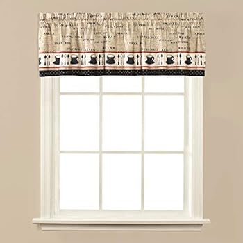 SKL Home by Saturday Knight Ltd. Cafe Valance, 58 Inches x 13 Inches, Linen