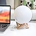LOFTEK 7.1-inch 3D Moon Lamp, Cool Mood Lamp with Stand, Touch Control Night Light for Kids, 5V USB Fast Charging, Perfect Choice for Kids Lover Birthday Gifts (Warm and Cold Light)