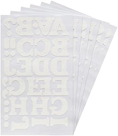 MagfokIron-on Transfer Flock Letters White for Fabric 1-1/2 Inch, 6 Sheet