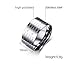 10mm Wide Stainless Steel Chinese Heart Sutra Engraved Buddhist Ring Bands for Men