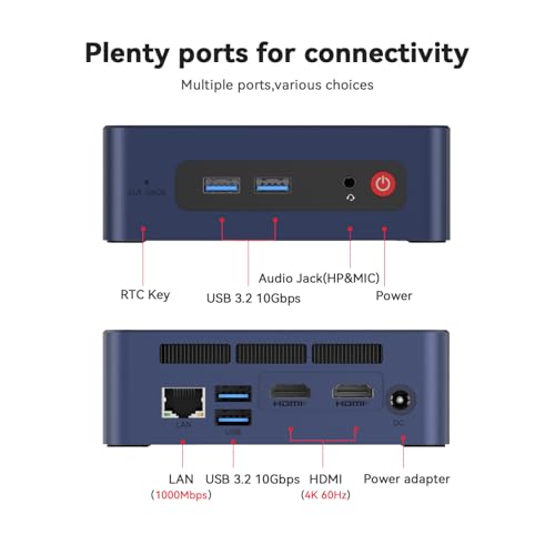 Beelink SER3 Mini PC Windows 11 Pro, AMD Ryzen 3 3200U(2C/4T,up to 3.5GHz), Mini Computer 8GB DDR4 480GB M.2 2280 PCIe3.0 SSD, 4K Triple Display/WiFi 6/BT5.2