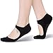 Flyen Women's Yoga Grip Socks for Barre Pilates Ballet Dance Low Cut Socks Non Slip Skid Cotton Ankle Sport Toe Shoes One Size 5-10
