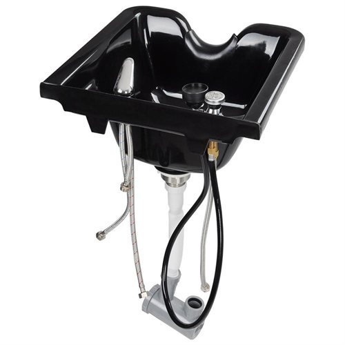 Shampoo Basin Bowl Sink w/ Faucet Neck Rest Hair Trap Tbar Wall