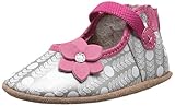 Robeez Becca Mary Jane Soft Sole Crib Shoe (Infant), Grey, 6-12 Months M US