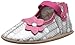 Robeez Becca Mary Jane Soft Sole Crib Shoe (Infant), Grey, 18-24 Months M US