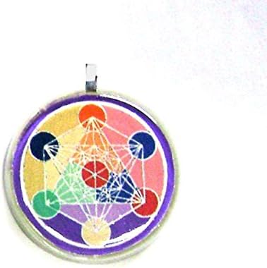 Sacred Geometry Orgonite Pendant, Pastel Purple Metatron, Helps sooth rheumatism and osteoporosis