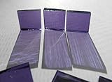 FortySevenGems 100 Pieces Stained Glass Mosaic Tiles 1/2-Inch Purple Glass Textured