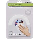 Allsop CD and DVD FastWipes, lint-free wipes for cleaning DVD, CD, PS1, PS2, XBOX & XBOX 360 Discs