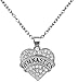 Silver Tone Clear Crystal Heart Shaped 