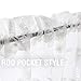 Lazzzy White French Door Curtains Rod Pocket Floral Embroidery Semi Sheer Curtains for Bedroom Living Room 72 inch Length with 1 Tieback