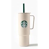 Starbucks Stainless Steel Tumbler 32 oz White | Double-Wall Insulated Leak-Resistant Travel Drinkware