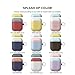 elago AirPods Duo Hang Case [Body:Lavender/TOP:Pastel Blue, Lovely Pink] - [Extra Protection] [Hassle Free][Added Carabiner] - for AirPods Case