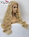 K'ryssma Blonde Lace Front Wig Long Wavy Synthetic Wigs for Women #613 Mixed Light Blonde Lace Wig 24 inches Heat Resistant