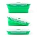 GXABK Collapsible Silicone Food Storage Containers - Set of 4 Silicone Lunch box Containers for Kids or Kitchen, BPA Free, Microwave, Dishwasher and Freezer Safe (Small 12oz to Extra large 42oz)