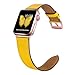 Pierre Case Compatible with Apple Watch Band 38mm 40mm Women,Apple Watch Bands 38mm 40mm Leather for iWatch Strap 40mm Series 4 /38mm Series 3 Series 2 Series 1,Yellow Women Men