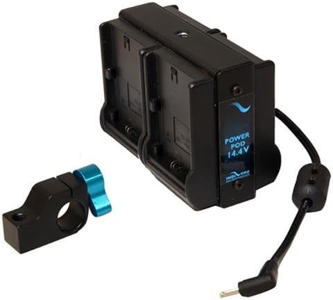IndiPRO Power Quad Grid for Blackmagic Pocket Camera, 4x Canon LP-E6 Type Batteries