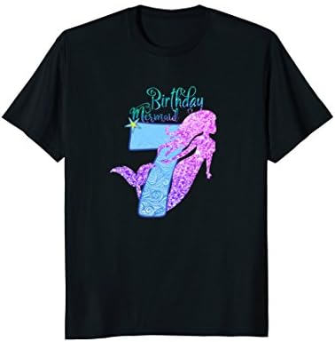 Birthday mermaid Gifts Shirts for Little Girls