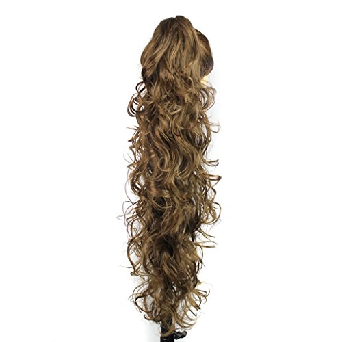 S-ssoy 31"(78cm) Women's Hair Piece Pony Tail Clip In Claw Ponytail Hair Extension Long/Voluminous Curly Or Wavy Synthetic Wig Hairpiece for Women Girls,12#