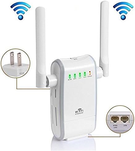 FDG WiFi Extender, 300Mbps Mini Wi-Fi Range Extender Repeater/Signal Booster/WiFi Router/Wireless Access Point with External Antennas, Extends WiFi to Home & Alexa Devices