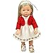 Adorable Baby Doll Clothes Short Two-piece Outfits Doll Dress for 14-16 Inches American Girl Doll , (Red)