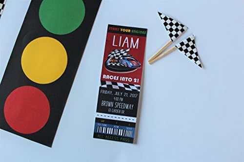 Racing Car Themed Birthday Party Invitations