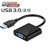 USB to VGA Adapter,CHIULOIAN USB 3.0 to VGA Adapter Multi-Display Video Converter- PC Laptop Windows 7/8/8.1/10,Desktop, Laptop, PC, Monitor, Projector, HDTV, Chromebook