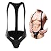 Men's Jockstrap Leotard Underwear Jumpsuits Wrestling Singlet Faux Leather Bodysuit(Style 4,Size XL)