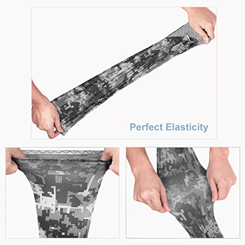 EXski UV Protection Cycling Sleeves - Cooling Sunblock Sunscreen Long Sleeve Gloves Anti Slip Palm Men Women Perfect for Driving Running Golfing Outdoor Activities