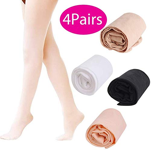 Hicdaw 4Pairs Dance Tights Ballet Tights Footed Tights for Girls - Thumbnail 7