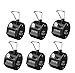 MROCO Hand Tally Counter 4 Digit Display Tally Counter Mechanical Palm Click Counter Count Clicker Hand Held Counter Clicker for Sport Stadium Coach Casino and Other Event (Pack of 6 PCS Black)