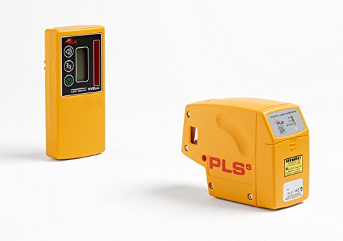Pacific Laser Systems PLS 5-Beam Laser Level with Cross Line Laser System with SLD Detector PLS-60542