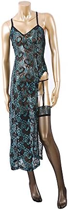 Selebritee Women Cheongsam Embroidery Clubwear Lingerie Dress Sexy Negligee Set