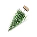 Goldenlight 12 Pack Miniature Christmas Trees Tiny Sisal Trees Artificial Mini Pine Tree with Snow and Wood Base for Christmas Snow Globe Decoration Crafts