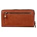 RUSTIC TOWN Leather Money Manager RFID Women’s Wallet Purse Clutch Organizer (Brown)