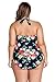 Chase Secret Womens Halter One Piece Swimsuits Floral Ruched Swimwear Monokinis Bathing Suits Plus Size XXX-Large